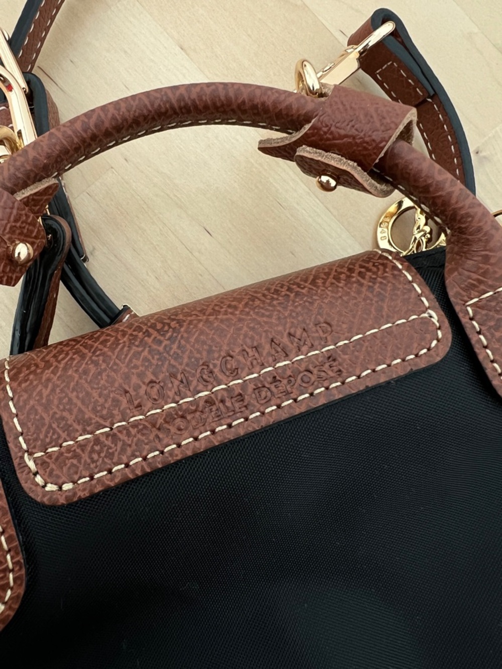 Longchamp Black Le Pliage Mini Bag - Picture 5 of 6